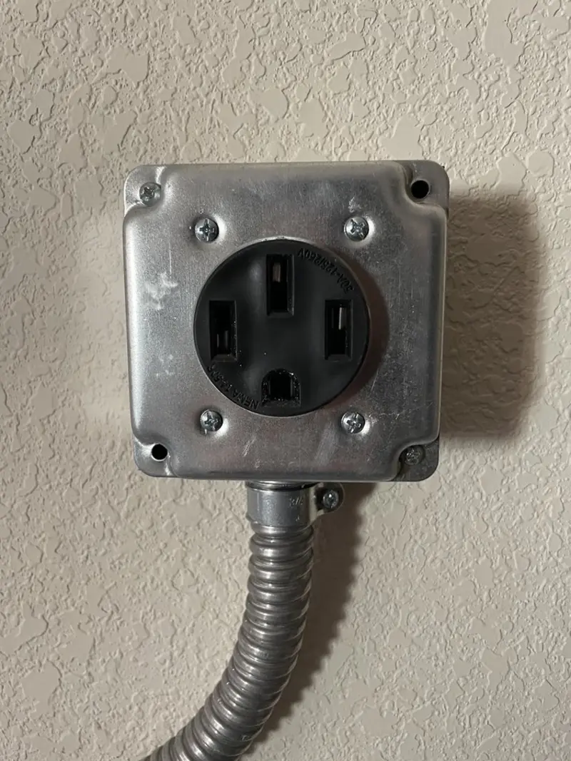 NEMA 14-50 outlet installed for Electrical Panel Upgrade in Hercules